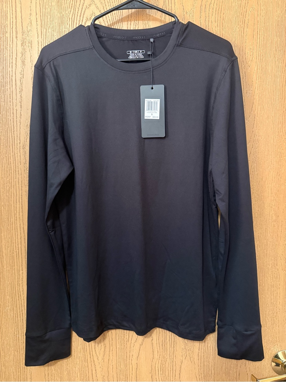 Motionwear Black Long-Sleeve Crew Shirt